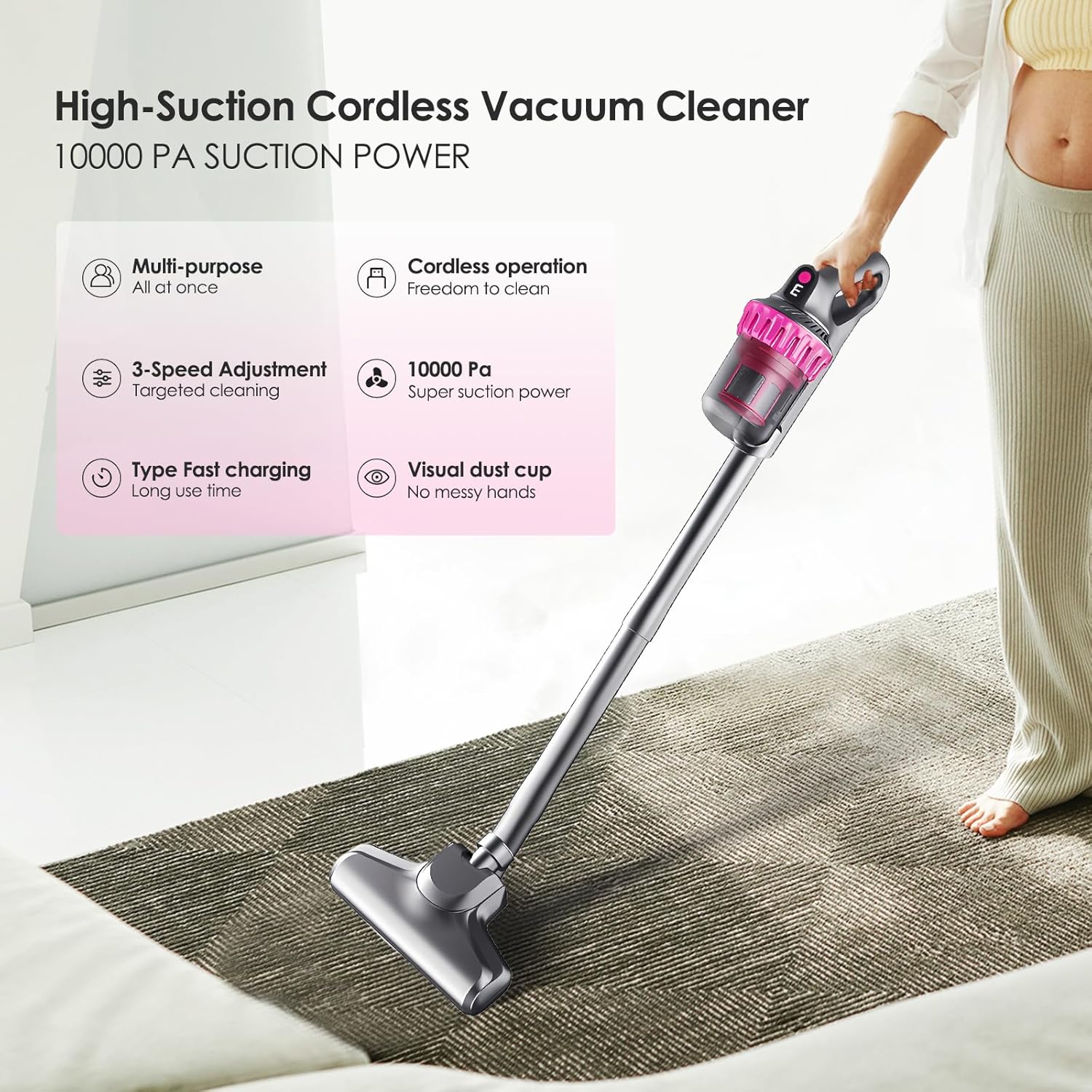 Bezprzewodowy Odkurzacz z Elastyczną Rurą