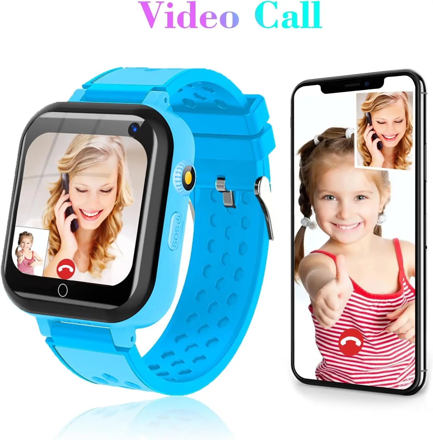 RelaxU Smartwatch Inteligentny dla Dzieci GPS 4G, IP67, SOS