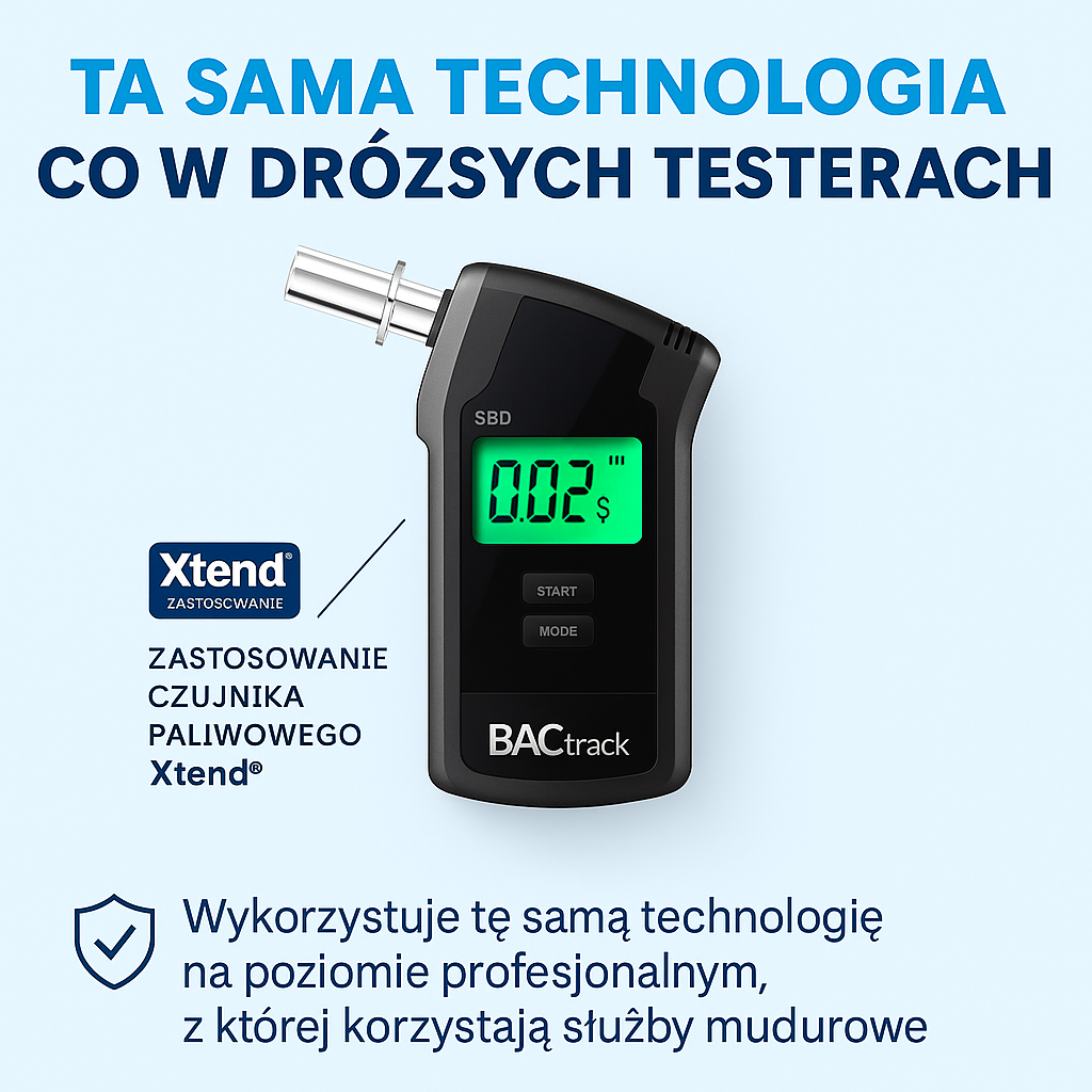 Przenośny Alkotester DriveSafe® – Certyfikowany w UE, Precyzyjne Pomiary